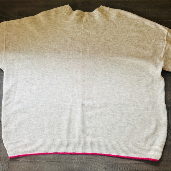 CeCe Cream Sweater with Pink Wine Motif - Picture 8 of 8